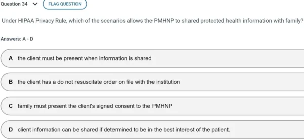 NR548 Week 8 Exam 4