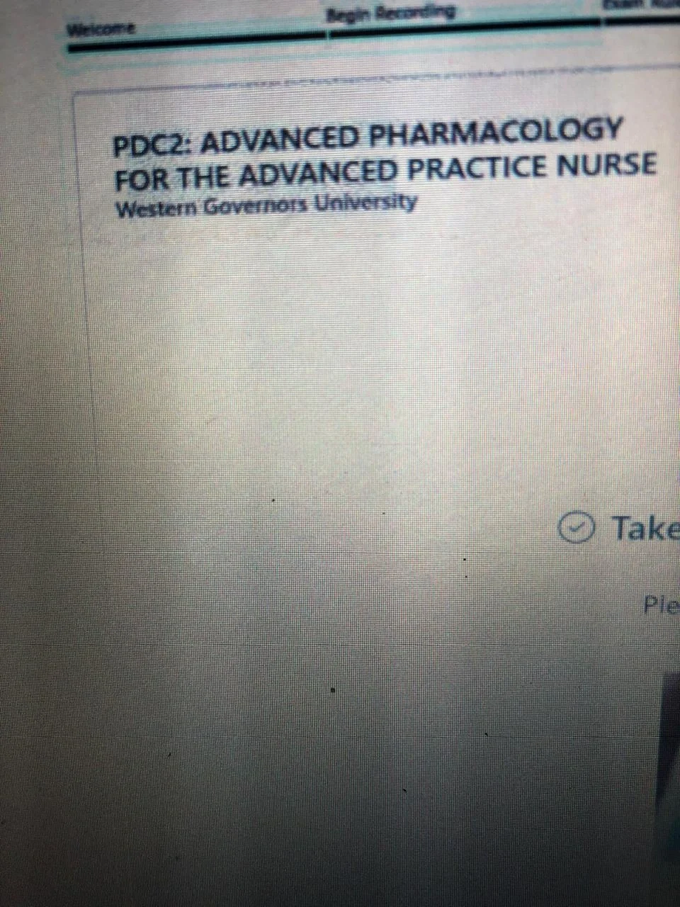 D116: Advanced Pharmacology for the Advanced Practice Nurse