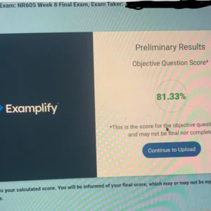 NR605 Week 8 - Final Exam